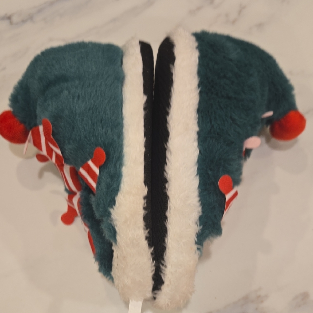 Plush Teal Kids Headband with White Trim